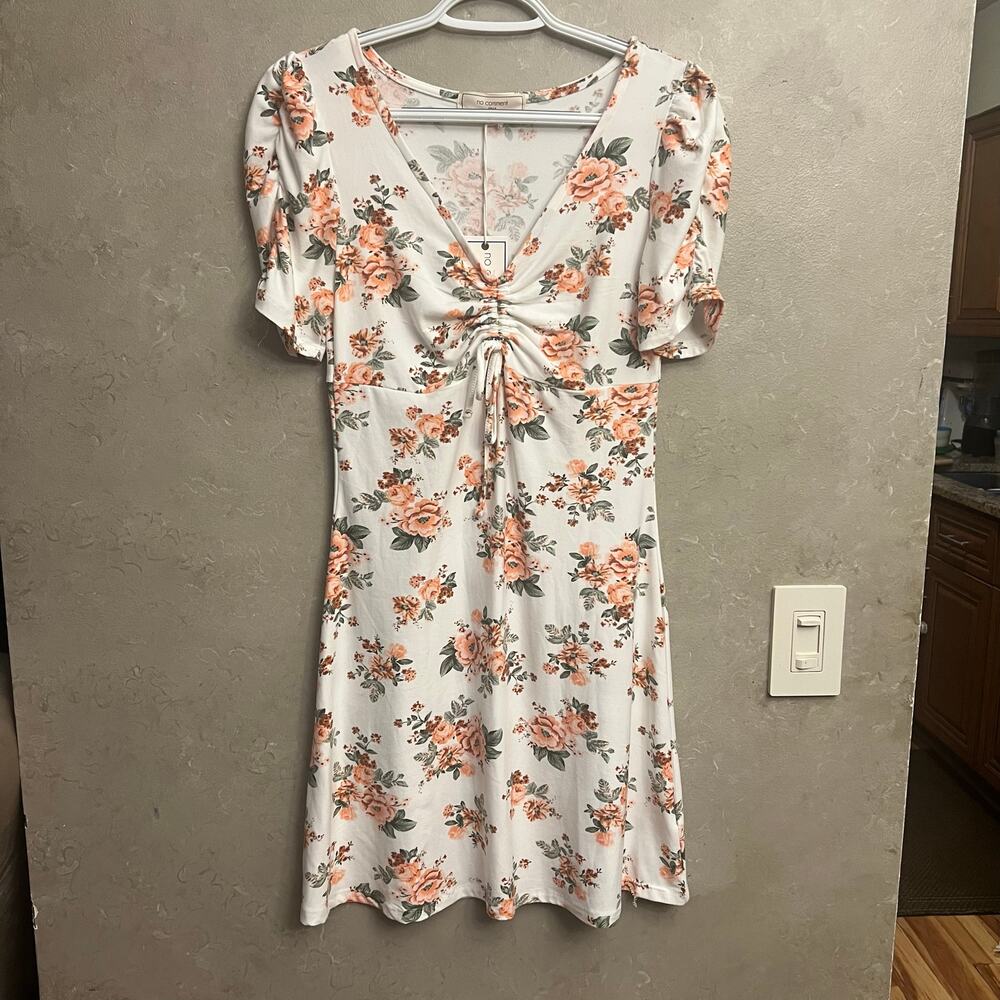 NWT No Comment LA Floral Cocktail Dress Medium Spring Feminine - Picture 15 of 15